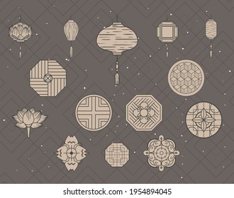 chinese culture ornaments symbol bundle