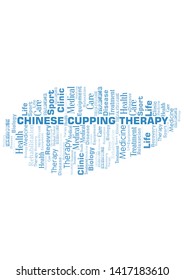 Chinese Cupping Therapy word cloud. Wordcloud made with text only.