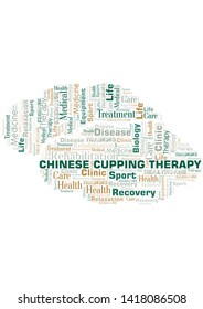 Chinese Cupping Therapy word cloud. Wordcloud made with text only.