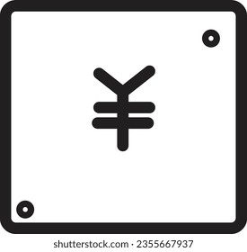 Chinese Currency Ecommerce Outline Icon