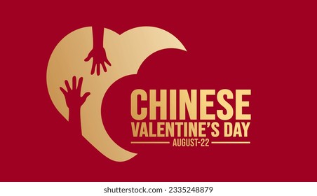 Chinese Valentine’s Day background template. Holiday concept. background, banner, placard, card, and poster design template with text inscription and standard color. vector illustration.