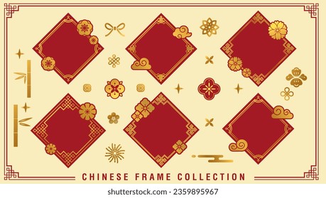 Chinese decoration frame and elements collection. Traditional oriental borders decoration.Chinese decoration frame and elements collection. Traditional oriental borders decoration.