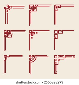 Chinese decorative corner frame collection