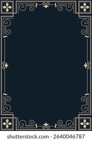 Chinese decorative frame, square edge, vintage, book cover