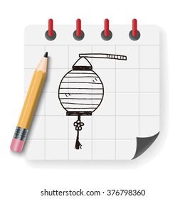 Chinese decorative lantern doodle