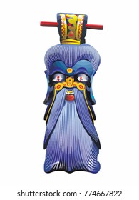 Chinese deity mask vector art