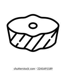 Chinese dessert outline icon. Dessert for Chinese new year festival isolated on white background. Vector Illustration.