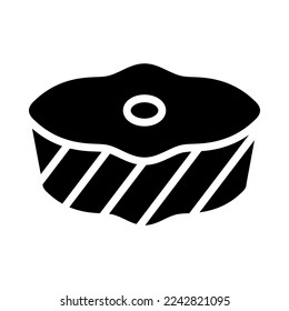 Chinese dessert solid icon. Dessert for Chinese new year festival isolated on white background. Vector Illustration.