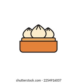 Chinese Dim Sum vector icon. filled color sign for mobile concept and web design - Shutterstock ID 2254916037