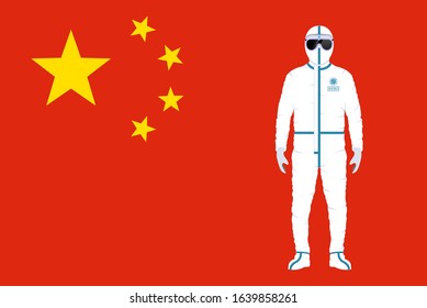 Chinese doctors and nurses who save patients from coronavirus outbreak. Chinese real-life heroes who provide medical treatments in protective suits. 2019 Novel Coronavirus. 2019-nCoV. Covid-19.