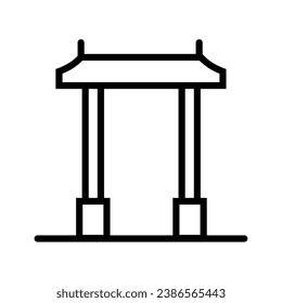 vector de icono de puerta china aislado
