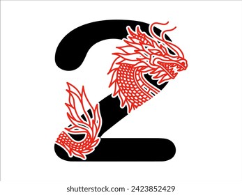 Chinese Dragon Alphabet Number 2