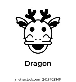 Chinese dragon beautiful vector design isolated on white background