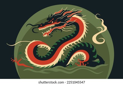 Chinese dragon boat festival illustration 