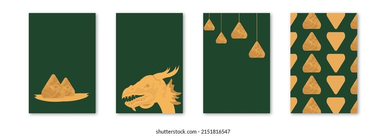 The Chinese Dragon Boat festival, set of four