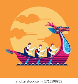 Chinese Dragon Boat Festival vector illustration