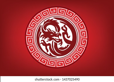 Chinese dragon circle sign; a symbol of Power