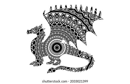 Chinese Dragon Coloring Page for Adults