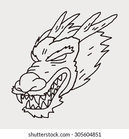 chinese dragon doodle