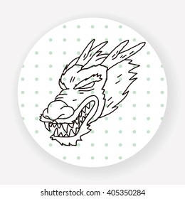 chinese dragon doodle