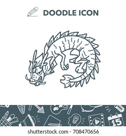 Chinese dragon doodle