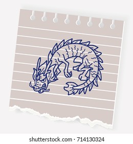 Chinese dragon doodle