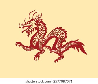 Chinese Dragon drawing art vector illustration