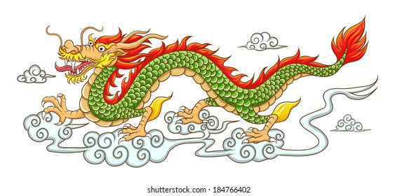 Chinese dragon. File simple technique
