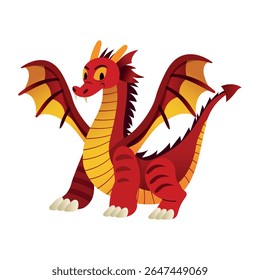 Chinesischer Drache, flache Vektorgrafik