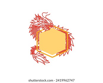 Chinese Dragon Frame Background Illustration