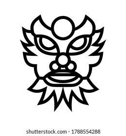 Chinese dragon icon or logo isolated sign symbol vector illustration - high quality black style vector icons
