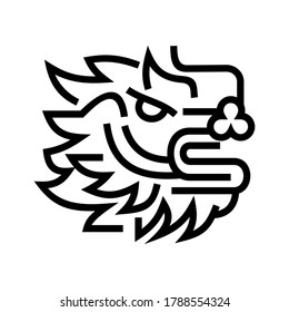 Chinese dragon icon or logo isolated sign symbol vector illustration - high quality black style vector icons
