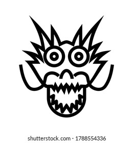 Chinese dragon icon or logo isolated sign symbol vector illustration - high quality black style vector icons
