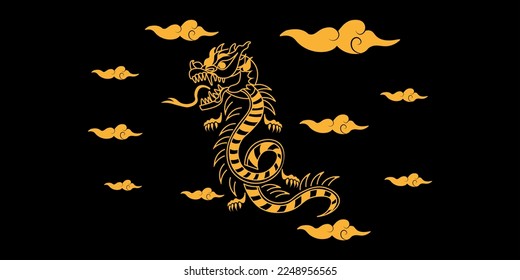 chinese dragon icon, vector, illustration, symbol