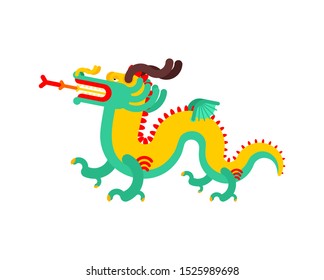 Chinese dragon isolated. China mythical monster. National folk beast. vector illustration