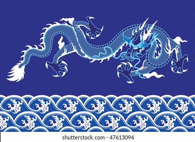 Chinese Dragon on the sea