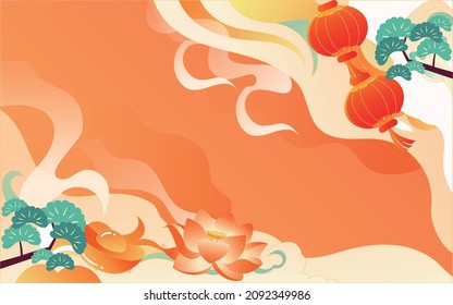 Chinese dragon spring festival new year national tide illustration ancient mythology event poster