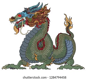 Chinese dragon tattoo.dragon Chinese new year.