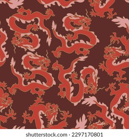 Chinese dragon texture pattern can be used in printing background material, etc.