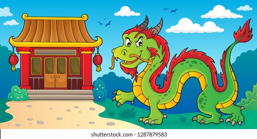 Chinese dragon theme image 2 - eps10 vector illustration.