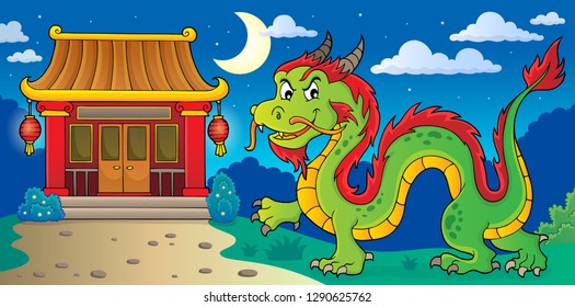 Chinese dragon theme image 4 - eps10 vector illustration.