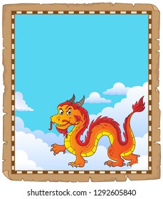 Chinese dragon theme parchment 4 - eps10 vector illustration.