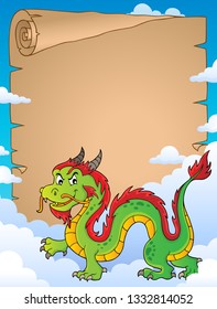 Chinese dragon theme parchment 5 - eps10 vector illustration.