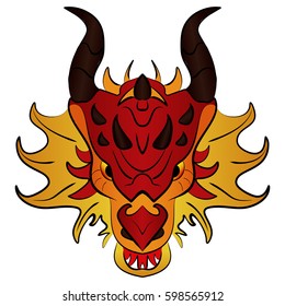 Chinese Dragon Traditional Culture, vector illustration cartoon.