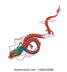 Chinese dragon vector cartoon