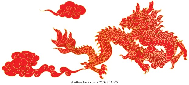 Chinese Dragon vector illustration suitable for Chinese New Year