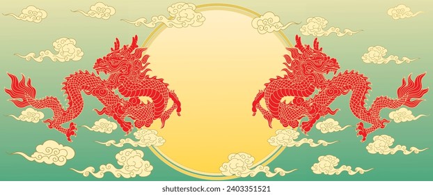 Chinese Dragon vector illustration suitable for Chinese New Year