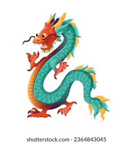 Chinese dragon vector illustration. Chinese dragon, symbol of 2024. zodiac symbol, Calendar 2024
Flying dragons, cartoon hand drawn style.