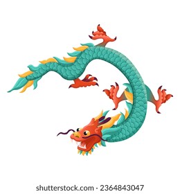 Ilustración vectorial del dragón chino. Dragón chino, símbolo de 2024. símbolo zodiaco, Calendario 2024
dragones voladores, estilo dibujado a mano.