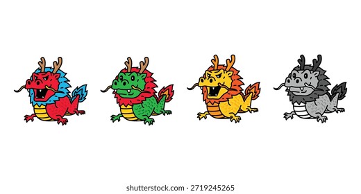 Dragón chino Año Nuevo Personaje de dibujos animados Mascota Oro